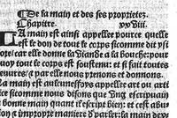 An illustration from Le proprietaire des choses tresutille et proffitable aux corps humain, avec aucunes additions nouvellement adjoustees cest assavoir : les vertus et proprietez des eaues artificielles et des herbes. Les nativitez des hommes et des femmes selon les douze signes. Et plusieurs receptes contre aulcunes maladies. Item ung remede tresutille contre fievre pestilentieuse et aultre maniere d’epydimie, approuvee par plusieurs docteurs en medecine (1528)