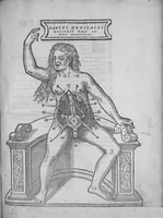 An illustration from Lodoici vassaei catalaunensis, doctoris, medici, in anatomen corporis humani, tabulae quatuor, ab authore nuper auctae et recongnitae (1553)