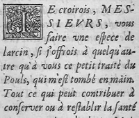 An illustration from Les secrets de la médecine des Chinois consistant en la parfaite connaissance du pouls (1671)