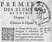 Picture 1 of 4 from Les elements de Chymie, reveus, expliquez, & augmentez, par Jean Lucas de Roy...troisiesme edition (1624), leaf 16