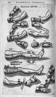 An illustration from Cheiroplotheke, seu... Armamentarium chirurgicum XLIII tabulis... exornatum. Opus posthumum... (1656)