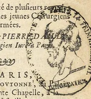 An illustration from Traité des blessures et des plaies faites par armes à feu...mis en forme par Pierre d'Ailly (1668)
