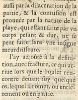 An illustration from Traité des blessures et des plaies faites par armes à feu...mis en forme par Pierre d'Ailly (1668)