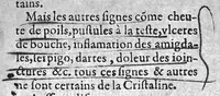 An illustration from Traicté de la maladie nouvellement appelée cristaline, diligemment disputee suivant la doctrine nouvelle & meme comme se verra par les authoritez... (1611)