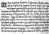 An illustration from Responce au Paradoxe de maistre Jacques de Marque ou il dict que la mouelle n’est pas la nourriture des os, (1607)