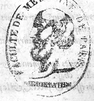An illustration from La Chirurgie de Dominique Reulin Medecin de Bordeaux : fort utile et necessaire à tout homme exerçant cest art : comprise en cinq livres : le tout deduit par bon ordre, et facile methode. Avec deux Tables, l’une des Chapitres, l’autre des choses principales contenues en cest œuvre (1580)