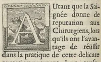An illustration from L'art de saigner, accommodé aux principes de la circulation du sang... (1686)