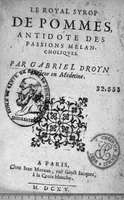 Picture 1 of 2 from Le royal syrop de pommes, antidote des passions melancholiques,... (1615), leaf 0