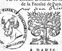 Picture 1 of 6 from Curieuses recherches sur les escholes en médecine de Paris et de Montpellier, nécessaires d'estres sceuës pour la consevation de la vie, par un ancien docteur en médecine de la faculté de Paris (1651), leaf 0
