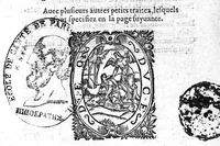 An illustration from La premiere et seconde partie des erreurs populaires, touchant la Medecine et le regime de santé. Par M. Laur. Joubert, Conseiller et Medecin ordinaire du Roy de France et de Navarre, premier Docteur Regent, Chancelier et Juge de l’Université de Medecine de Montpellier. Avec plusieurs autres petits traitez, lesquels sont specifiez en la page suyvante (1601)