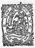 An illustration from La premiere et seconde partie des erreurs populaires, touchant la Medecine et le regime de santé. Par M. Laur. Joubert, Conseiller et Medecin ordinaire du Roy de France et de Navarre, premier Docteur Regent, Chancelier et Juge de l’Université de Medecine de Montpellier. Avec plusieurs autres petits traitez, lesquels sont specifiez en la page suyvante (1601)