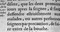 An illustration from Methode pour bien seigner, utile à tous chirurgiens, ou est amplement traicté l'artifice de bien pratiquer la seignee...oar Jean Bonnart...dédié à monsieur Hennequin (1628)