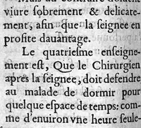 An illustration from Methode pour bien seigner, utile à tous chirurgiens, ou est amplement traicté l'artifice de bien pratiquer la seignee...oar Jean Bonnart...dédié à monsieur Hennequin (1628)