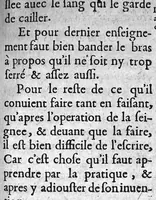 An illustration from Methode pour bien seigner, utile à tous chirurgiens, ou est amplement traicté l'artifice de bien pratiquer la seignee...oar Jean Bonnart...dédié à monsieur Hennequin (1628)