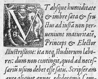 An illustration from Hippocratis Coi, medicorum Principis, De Natura Hominis liber : Graece et Latine. Accesserunt Blasii Hollerii Vivariensis, Philosophi ac Medici, Commentaria, iam primum recognita et aucta (1561)