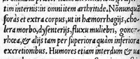 An illustration from Hippocratis Coi, medicorum Principis, De Natura Hominis liber : Graece et Latine. Accesserunt Blasii Hollerii Vivariensis, Philosophi ac Medici, Commentaria, iam primum recognita et aucta (1561)
