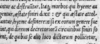An illustration from Hippocratis Coi, medicorum Principis, De Natura Hominis liber : Graece et Latine. Accesserunt Blasii Hollerii Vivariensis, Philosophi ac Medici, Commentaria, iam primum recognita et aucta (1561)
