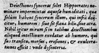 Picture 4 of 15 from Hippocratis Aphorismi Græce et Latine, ita digesti in ordinem, ut mutuo sese explicare, & ad morborum curationem singuli suo è loco prodire videantur, cum brevi expositione ex Galeni commentariis desumpta. Ejusd. Hippocr. Prænotionum libri tres, cum explicatione eodem ex fonte hausta. Per Joannem Butinum medicum. Insignores aliquot sententiae selectæ ex libris Aurelii Cornelii Celsi (1580), leaf 93