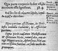 An illustration from Aphorismorum Hippocratis,coi dispositiva methodus exquisito doctrinae ordine institutor segmentis quatuor comprehensa... opera et studio I. Ae. Marin (1639)