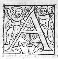 An illustration from Galen sur la faculté des simples medicamens avec l’addiction de Fucse en son herbier, de Silvius, et de plusieurs autres, Declayree l’analogie, et potissime sinnifié si plusieurs en a le simple. Et quels par affinité de facultez sont antiballomenes c’est a dire surrogeables que l’on appelle quid pro quo. Le tout mis en langage françoys par studieux home maystre Ervé Fayard natif de Perigueux (1548)