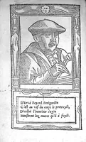 Picture 2 of 4 from Galen sur la faculté des simples medicamens avec l’addiction de Fucse en son herbier, de Silvius, et de plusieurs autres, Declayree l’analogie, et potissime sinnifié si plusieurs en a le simple. Et quels par affinité de facultez sont antiballomenes c’est a dire surrogeables que l’on appelle quid pro quo. Le tout mis en langage françoys par studieux home maystre Ervé Fayard natif de Perigueux (1548), leaf 9