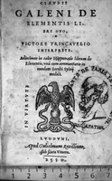 An illustration from Claudii Galeni de Elementis libri duo, Victore Trincavelio interprete. Adjecimus in calce Hippocratis librum de Elementis, una cum commentario in eundem Jacobi Sylvii medici (1550)
