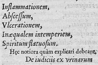 An illustration from Deiudiciis urianarum tractatus, ex probatis collectus autoribus, et in tabulae formam confectus (1545)