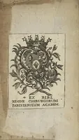 An illustration from Traité de la transpiration des humeurs, qui sont les causes de la maladie. Ou la methode de guerir les malades dans le triste secours de la frequente saignée. Discours philosophique (1682)