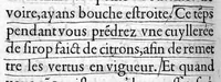 An illustration from Instruction tres utile, par laquelle un chacun se pourra maintenir en santé, tant au temps de peste, comme en autre temps,par Maistre Jehan Guinter d’Andernach Docteur de Paris en Medecine, (1547)