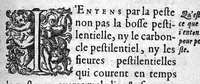 An illustration from Traicté de la peste selon la doctrine des médecins spagyriques (1629)