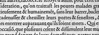 An illustration from Discours tres ample de la Peste, divisé en trois livres ; adressant à Messieurs de Tours : Par M. Nic. de Nancel, Noyonnois, medecin audit Tours. Icy sont traictees plusieurs choses contre l’opinion commune, et tradition ordinaire ; tant au premier livre, touchant la definition, differences, causes, signes, prognostic de la Peste ; comme au 2. de la precaution ; au 3. de la curation d’icelle, (1581)