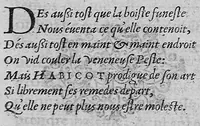 An illustration from Problème sur la nature, préservation et cure de la maladie pestilentielle (1607)