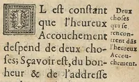 An illustration from L'accoucheur methodique, qui enseigne la maniere d'operer dans tous les accouchements naturels et artificiels... (1676)