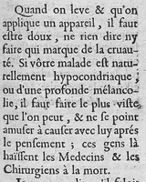 An illustration from L' appareil commode en faveur des jeunes chirurgiens (1700)