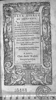 An illustration from Deux livres de chirurgie, I. De la generation de l’homme, et maniere d’extraire les enfans hors du ventre de la mere, ensemble ce qu’il faut faire pour la faire mieux, et plus tost accoucher, avec la cure de plusieurs maladies qui luy peuvent survenir. 2. Des monstres tant terrestres que marins, avec leurs portrait. Plus un petit traité des plaies faites aux parties nerveuses. Par Ambroise Paré, premier Chirurgien du Roy, et juré à Paris, (1573)