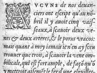 An illustration from Deux livres de chirurgie, I. De la generation de l’homme, et maniere d’extraire les enfans hors du ventre de la mere, ensemble ce qu’il faut faire pour la faire mieux, et plus tost accoucher, avec la cure de plusieurs maladies qui luy peuvent survenir. 2. Des monstres tant terrestres que marins, avec leurs portrait. Plus un petit traité des plaies faites aux parties nerveuses. Par Ambroise Paré, premier Chirurgien du Roy, et juré à Paris, (1573)