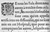 An illustration from L'Hospital des fols incurables... (1620)