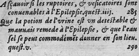 An illustration from Traicté de l’epilepsie, maladie vulgairement appellée au pays de Provence la gouttète aux petits enfans. Avec plusieurs belles & curieuses questions, touchant les causes prgnostiques, & cure d'icelles, composé par M. Jean Taxil, Docteur en Medecine, natif de Sainctes Maries, Medecin d'Arles (1602)