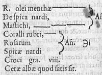 An illustration from Traité de la peste, auquel est amplement discouru de l’origine, cause, signes, preservation et curation d’icelle. Avec les vertus et facultez de l’electuaire de loeuf : duquel jadis souloit user ce grand Empereur Maximilien. Par Nicolas Houel, apoticaire a Paris (1573)