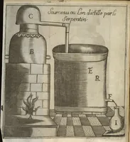 An illustration from Pratique de chymie, divisée en quatre parties...avec un avis sur les eaux minerales (1671)