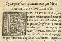 An illustration from Apparatus et delectus simplicium medicamentorum : De compositione medicamentorum secundum genera, ex Paulo Aegineta. De compositione medicamentorum secundum genera universalis methodus, ex Galeno. Omnia nunc primùm aedita, cùm medicis, tum pharmacopolis omnib. apprimè necessaria ... (1542)