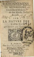 An illustration from Raisonnements sur la nature des esprits qui servent aux sentiments (1638)