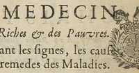 An illustration from Francisci Porti,... Medica decas... La Décade de médecine, ou le Médecin des riches et des pauvres, expliquant les signes, les causes et les remèdes des maladies, composé en vers latins par François Du Port, nouvellement mis en vers françois par M. Du Four (1694)