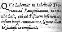 An illustration from Cl. Galeni... de theriaca ad pisonem. Interprete & commentatore, Joanne Juuene ejusdem de Antidotis lib. II ab Andrea Lacuna... (1575)