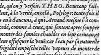 An illustration from les sept dialogues de Pictorius traictant de la maniere de contregarder la santé par le moyen des six choses, que les Medecins appellent, non naturelles/ Ausquels est adjousté un autant utile, que delectable Dialogue de Plutarque, intitulé de l’industrie des Animaux tant de l’eau, que de la terre. Le tout fait François par Arnault Pasquet de la Rocheffoucault, [APANTAKHOU DEI THEOU], (1557)