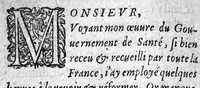 An illustration from Le gouvernement necessaire à chacun pour vivre longuement en santé, avec le gouvernement requis en l'usage des eaux minerales,... (1608)