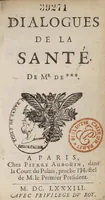 An illustration from Dialogues de la santé (1683)