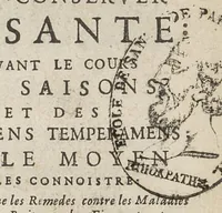 An illustration from Methode pour conserver la santé suivant le cours des saisons et des differens temperamens et le moyen de les connoistre : où l'on enseigne les remedes contre les maladies contagieuses, petite-verole, fievres poupreuses...2 tomes en un (1699)