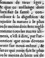 An illustration from Régime de santé pour se procurer une longue vie et une vieillesse heureuse, fondé sur la maxime de médecine ″a laedentibus et juvantibus″, avec la réponse à la critique par le sieur de La Cour (1690)