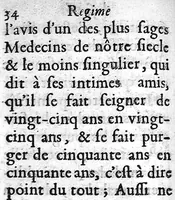 Picture 8 of 30 from Régime de santé pour se procurer une longue vie et une vieillesse heureuse, fondé sur la maxime de médecine ″a laedentibus et juvantibus″, avec la réponse à la critique par le sieur de La Cour (1690), leaf 55
